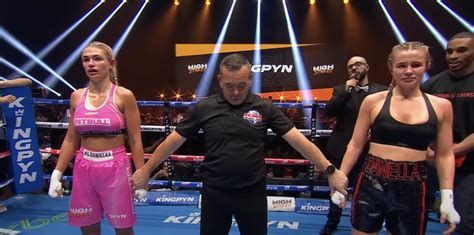 boxer that flashed crowd|Kingpyn Boxing results: Daniella Hemsley flashes audience after。